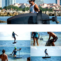 Planche de surf/wakeboard électrique en fibre de carbone personnalisée avec hydrofoil, propulseur sous-marin, télécommande et corde de maintien – Vente directe usine