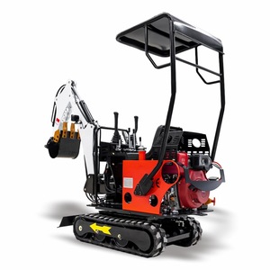 Miniexcavadora de cadenas de 1 tonelada de potencia de excavación para huertos, invernaderos y construcción en interiores - Product Image 3
