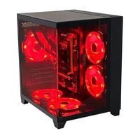 Boîtier de jeu Pcooling pour ordinateur ATX ITX M-ATX, tour moyenne, personnalisable, boîtier de PC gamer, couleur noire transparente, boîtier d'ordinateur