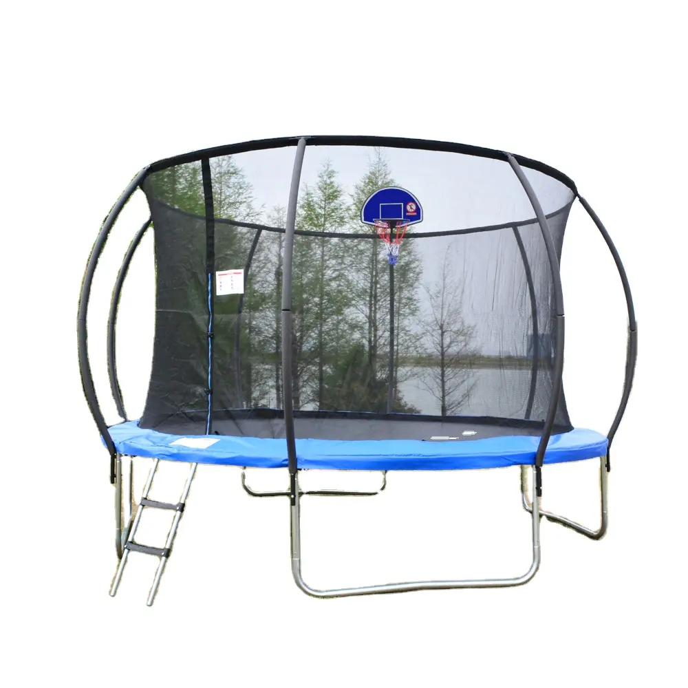 Outdoor large size stainless steel pumpkin type strong bearing adult children recreational training trampoline