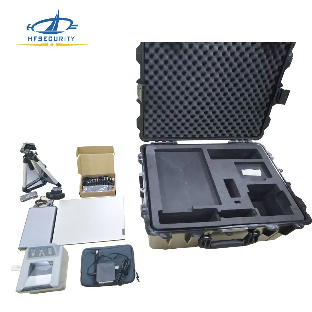 HFSecurity Customized Portable 442 Fingerprint Reader Camera Biometric Enrollment Kit With Iris Scanner For Civil Registration