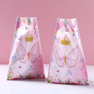 Plastic Return Gift Bags With Handles Candy Bags For Goodie Party Favor Bags With The Printing For Kids Birthday