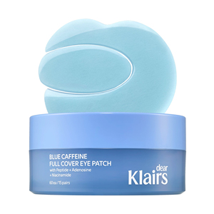 [Dear,Klairs] แผ่นมาส์กใต้ตาไฮโดรเจลสีฟ้า คาเฟอีน ฟูล คัฟเวอร์ 60 ชิ้น สำหรับลดบวมและกระชับผิวรอบดวงตา - Product Image 1
