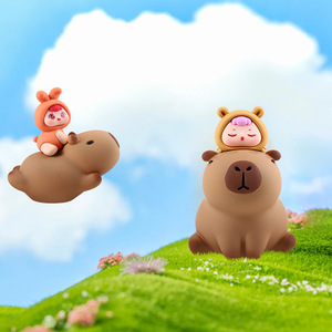 Adorable Frozen Animal Theme Resin Capybara Baby Ornament Cute Full <strong>Set</strong> Birthday Gift <strong>Children</strong> 12+ CX 1/12 Scale <strong>Car</strong> Decor - Product Image 2
