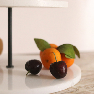 Оптовая продажа с фабрики в Китае, декоративные 2 яруса натуральный белый мрамор подставка для свадебного торта для дома - Product Image 5