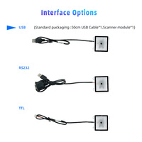 Lector de Códigos QR 2D de Largo Alcance y Alto Rendimiento, Escaneo Automático, CMOS, USB, Módulo 2D Integrado con Cable, HS-206H3