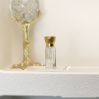 Bouteilles en verre transparent poli de luxe à bouchon à vis octogonal arabe de 3 ml, 6 ml, 10 ml, 12 ml, écologiques, pour crème pour le visage, mascara