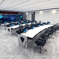 Console de surveillance ergonomique haut de gamme pour centre de commande, mobilier commercial moderne, bureau scolaire, console de salle de contrôle