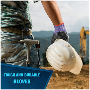 Guantes DE TRABAJO recubiertos de goma Guante de inmersión de látex de nitrilo Guantes de trabajo y jardinería - Product Image 4