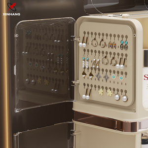 Xinhang rõ ràng hộp lưu trữ mỹ phẩm công suất lớn mỹ phẩm lưu trữ tủ đa năng trong suốt nhựa trang điểm tổ chức - Product Image 4