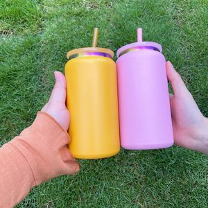 กระป๋องโซดาเบียร์สแตนเลสเคลือบสีรุ้งแบบกำหนดเองได้ 25 ชิ้น ขนาด 16 ออนซ์ ผนังสองชั้น สำหรับสลักเลเซอร์ - Product Image 4