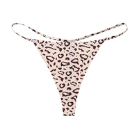 Lot de 3 culottes string pour femme, respirantes, tricotées, 100% coton, taille haute