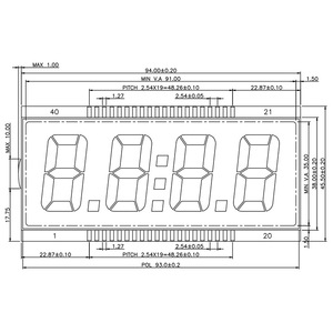 Layar LCD <span class=keywords><strong>7</strong></span> Segmen 4 Digit Tipe TN Kustomisasi Pabrik - Product Image 4