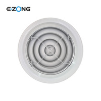 Diffuseur d'air rond réglable, diffuseur de plafond industriel et commercial pour systèmes HVAC
