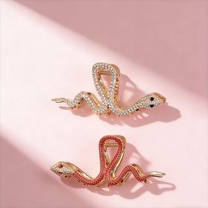 Vente flash - Pinces à cheveux en métal de qualité supérieure, or, argent, strass, pour femmes et filles - Product Image 1