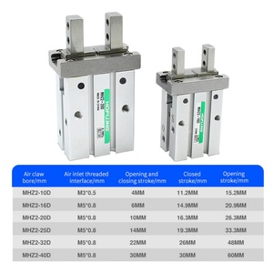 Cylindre pneumatique à doigts de type EPSMC MHZ2-16d, pince à air, engrenage de pompe, double action, alliage d'aluminium, standard HOFUJNG 1.5MPa - Product Image 3