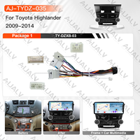 Aijia Vente en gros pour Toyota Highlander 2009-2014, lecteur DVD Android 12,3 pouces, noir mat, LHD RHD, kit d'installation complet