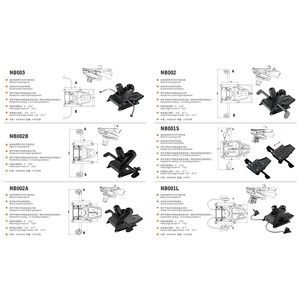 Cáp xử lý có thể điều chỉnh chỗ ngồi lạc hậu nghiêng xoay ngồi có thể ngả ghế cơ chế cho văn phòng chơi game ghế thép nhôm Bộ phận kim loại - Product Image 5