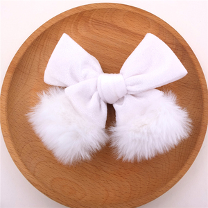 Natale Natale Babbo Natale Fiocco per Bambine Bambina Velluto Fiocco Fermini per Capelli Xmas Plaid Rosso Verde Capelli Accessori per Regalo - Product Image 4