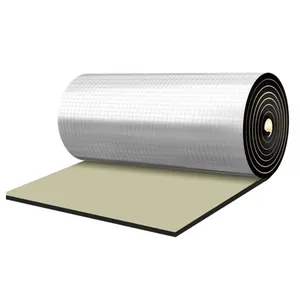 Funas Feuille d'aluminium sans poussière Mousse NBR Matériau thermo-isolé/Isolation thermique Panneau de mousse en caoutchouc