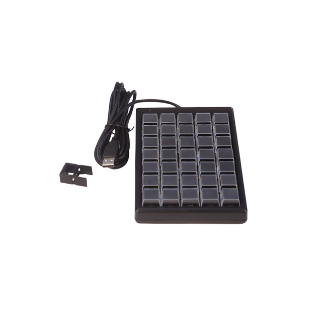 USB Mini 35-Key Mechanical Programmable Keyboard for POS 50M-Click for Point of Sale Operations