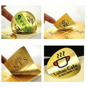 Autocollants personnalisés Yonghemei, autocollants adhésifs, estampage à chaud, étiquettes en feuille d'or pour emballage alimentaire, code QR, scellage pour thé au lait - Product Image 3