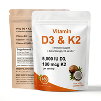 Refuerza la Inmunidad y la Salud Ósea de los Adolescentes con Cápsulas Blandas de D3 K2 a Base de Plantas de Primera Calidad, Certificadas Halal