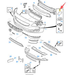 Cache de lave-phare avant pour <span class=keywords><strong>Volvo</strong></span> <span class=keywords><strong>S60</strong></span> V60, référence OE 39820330, pièce de carrosserie la plus vendue - Product Image 5