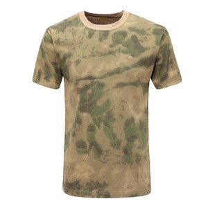 Camiseta de Manga Corta de Algodón con Camuflaje Vintage de 250 g/m², Corte Holgado, Transpirable, Absorbe la Humedad, Ideal para Entrenamiento Físico de Verano - Product Image 2