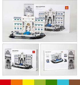 4212 Bloques de Construcción de la Fuente de Trevi - Roma, Italia, Modelo de Bloques de Construcción de la Fuente de Trevi, Juguete Educativo - Product Image 5