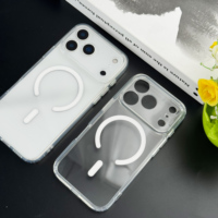 Coque de téléphone transparente magnétique anti-jaunissement de haute qualité avec protection d'appareil photo pour iPhone 17 16 Pro Max