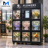 Distributeur automatique de fleurs Mova avec écran LCD, kiosque de vente de bouquets frais 24h/24, OEM, vente en gros pour centre commercial, hôtel, aéroport