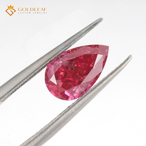 Diamant rouge en forme de poire cultivé en laboratoire Goldleaf, clarté EX VS1, certifié IGI, pour la fabrication de bijoux - Product Image 4