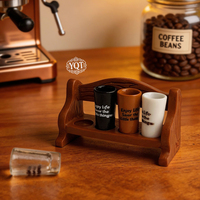 Miniatures de tasses et porte-tasses en résine pour accessoires DIY faits main, décorations de mini-scènes et de jeux culinaires