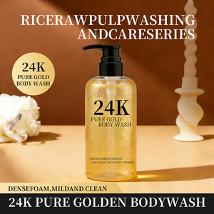 24K Gold Luxury Body Wash Wholesale Organic Moisturizing Glow Boosting <strong>Shower</strong> <strong>Gel</strong> Mild Clean Renewing Nourishing Body Cleanser - Product Image 3