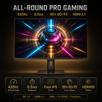 Monitor Gaming 27 Inci 2K QHD 420Hz Fast IPS 0.5ms 95% DCI-P3 10bit HDR400 450nit Kompatibel G-SYNC FreeSync 2560x1440 OEM