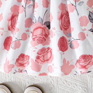 ชุดเสื้อโค้ทและเดรสลายดอกไม้แขนยาวระบายอากาศได้ดีสไตล์จีนสำหรับเด็กผู้หญิงแบบสองชิ้น - Product Image 5