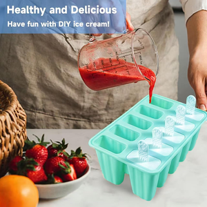 Molde de silicona para paletas de helado con logotipo personalizado, sin BPA, de grado alimenticio, 6 cavidades, OEM ODM, con empaque de marca privada - Product Image 6