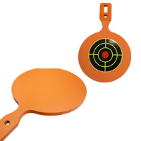 Cibles de tir polyvalentes à 2 trous de 8 pouces, couleur orange, imperméables, avec construction en plastique et plumes métalliques pour stand de tir