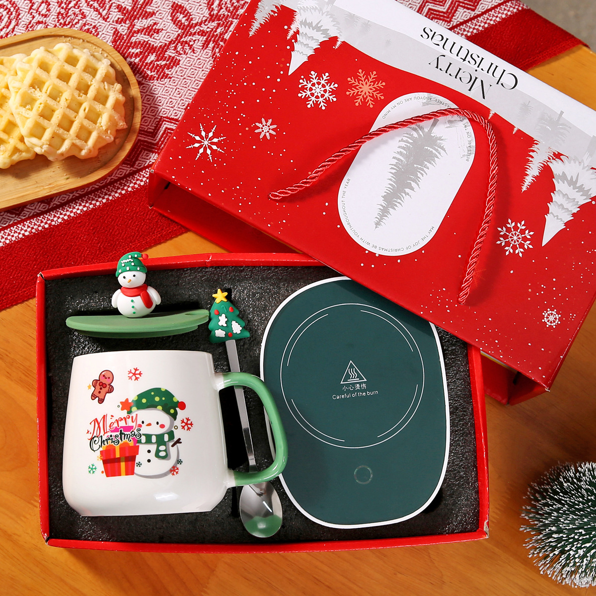 Green-Mug with Warmer