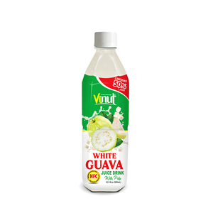 Bouteille de 16,9 fl oz de jus de goyave blanc NFC 50% avec pulpe, fabricant de boissons OEM ODM sous marque privée - Product Image 1