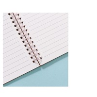 Carnet à spirales imperméable en PP, fournitures scolaires, journal ligné, cahier d'écriture pour étudiants, impression recto-verso