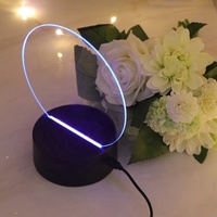 Lampe à illusion 3D acrylique personnalisée Cadeau incroyable Base LED ABS RVB 16 couleurs Veilleuse à piles pour le bricolage