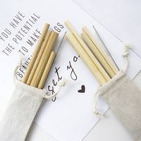 Pailles en bambou personnalisées avec logo de la marque HYF, 100% naturelles, jetables, biodégradables, sans BPA, accessoires de bar pour restaurants, bars, fêtes