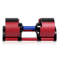 Ensemble d'haltères multi-réglables de couleur personnalisée, incréments de 5 lb, 80 lb, 90 lb, haltères gratuits pour la musculation
