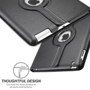 For iPad mini 1 2 3 360 Case Degrees Rotating PU Leather Flip Cover Case capa for ipad mini 4 5 tablet smart case coque
