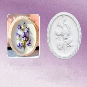 Pendentif en plâtre à peindre soi-même pour l'aromathérapie, motif floral en relief, activité créative pour enfants, ornement pour la maison <span class=keywords><strong>et</strong></span> la voiture, cadeau pour la Fête des Mères - Product Image 2