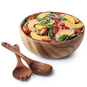 Venta caliente diseño clásico madera de acacia Comedor Cocina accesorios esmalte sostenible cuencos 2 Espátulas para madera - Product Image 5