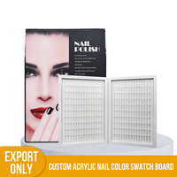 Nuancier d'échantillons de vernis à ongles en acrylique pour la formation en salon