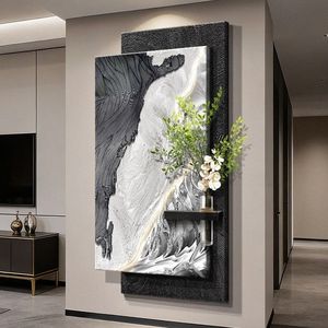 <span class=keywords><strong>Peinture</strong></span> abstraite moderne de luxe en 3D texturée avec rétroéclairage LED pour la décoration du salon, du couloir d'hôtel, <span class=keywords><strong>peinture</strong></span> murale moderne - Product Image 2